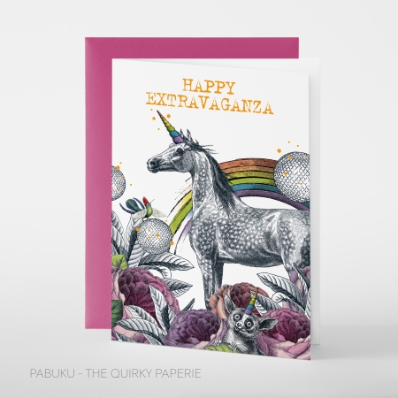 greeting card PABUKU F102 HappyExtravaganza