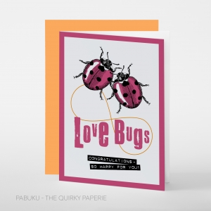 greeting card PABUKU S018 Love Bugs Spotlight