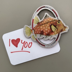 PABUKU fridge magnet hula fish