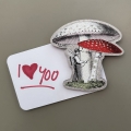 PABUKU fridge magnet mushroom